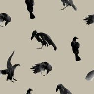 Ravens seamless pattern