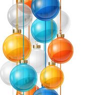Holiday seamless pattern design with christmas balls