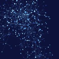 Rain Digital Branch Connection Pattern Square