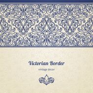 Vector seamless border in Victorian style N7