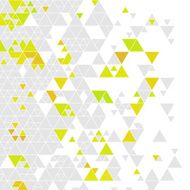 Yellow Gray Color Triangle Pattern