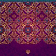 Vector seamless border in Eastern style N7