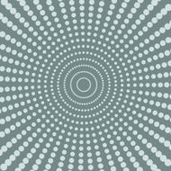 Circular halftone of gray dots on a background