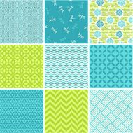 Seamless patterns set - simple summer theme