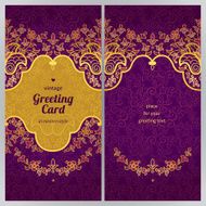 Vintage ornate cards in Eastern style