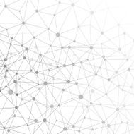 Polygonal background with abstract molecular connection