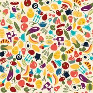 Vector Pattern Food and beverages background