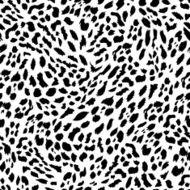 Black and white leopard fur seamless vector print
