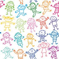 Seamless Cute Kids N2