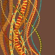 Ethnic abstract geometric background from decorative strips