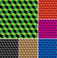 Cubes seamless pattern