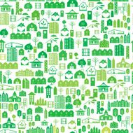 Real Estate Seamless Pattern Green
