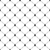 Seamless simple pattern with Christmas tree