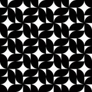 Black and white abstract geometric seamless pattern contrast