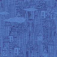 Cute Cartoon City - Seamless Pattern N2
