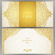 Vintage ornate cards in oriental style N6
