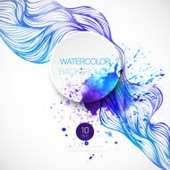 Watercolor wave background Vector illustration N2