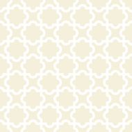 Simple abstract arabesque pattern - white and beige