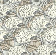 Seamless pattern with waves N26