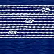 Seamless pattern with marine rope and knots