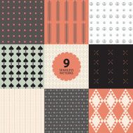 Set of 9 seamless patterns