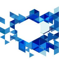 Modern blue geometrical abstract template for business or tech
