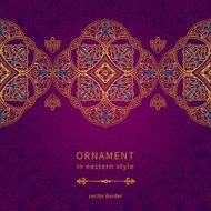 Vector seamless border in Eastern style N10