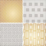 Art Deco seamless pattern set