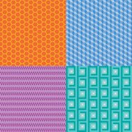 Retro &amp; Tech Geometric Vector Backgrounds