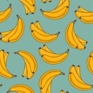 Bananas pattern vector Illustration Hand-drawn style