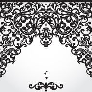 Vector seamless border in Victorian style N11