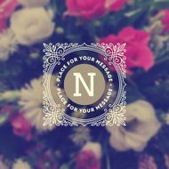 Vintage monogram logo template