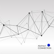 Polygonal background with abstract molecular connection N2