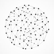 Abstract geometric spherical element for graphic design
