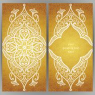 Vintage ornate cards in oriental style N10