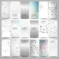 Big banners set science backgrounds molecule and communication backgrounds Conceptual N2