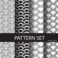 4 black wave patterns