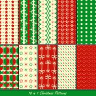 Christmas patterns collection set for making seamless wallpapers