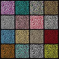 Set of leopard seamless patterns
