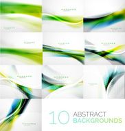 Set of business flowing waves N2