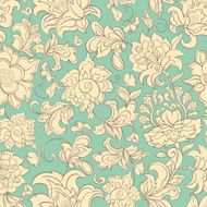 ethnic flowers seamless vector pattern N6