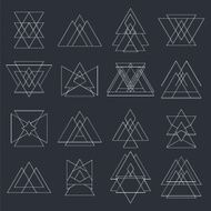 Collection of trendy geometric shapes Geometric icons