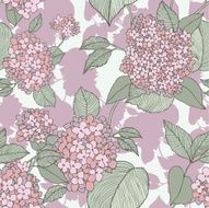 Seamless pattern with flowers lilac