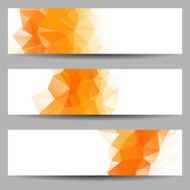 Set of banners with abstract triangles N4