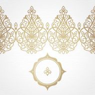 Vector seamless border in Victorian style N13