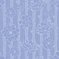 Vector Pastel Purple Blooming Branches Seamless Pattern