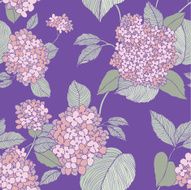 Seamless pattern with flowers lilac N3