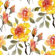 Watercolor flowers Roses N2