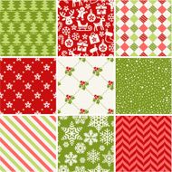 Set of Seamless Christmas patterns N2