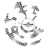 Circle halftone vector element for your design